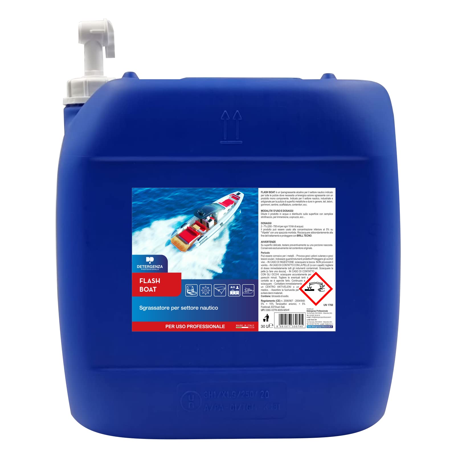 SGRASSATORE per Settore Nautico Flash Boat CONCENTRATO - Tanica da 30 L