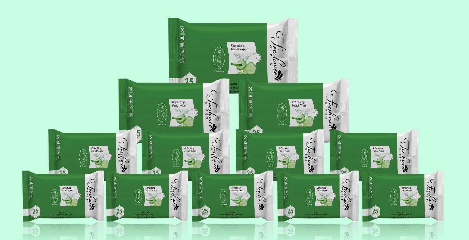 Vision Freshmee Refreshing Skin Cleansing Facial Wipes 25 Wipes | Instantly Removes Waterproof Mascara, Make-Up & Dirt | Super Soft Face Wipes with Gentle Cleansers (Aloe Vera) (Cucumber) Pack of 12-picture-42