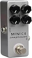 Vista 2 de MOSKYAudio Mini C4 Compresor Pedal de Efecto Guitarra Metal Shell Pedal Efectos True Bypass