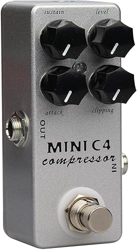Miniatura 2 de MOSKYAudio Mini C4 Compresor Pedal de Efecto Guitarra Metal Shell Pedal Efectos True Bypass