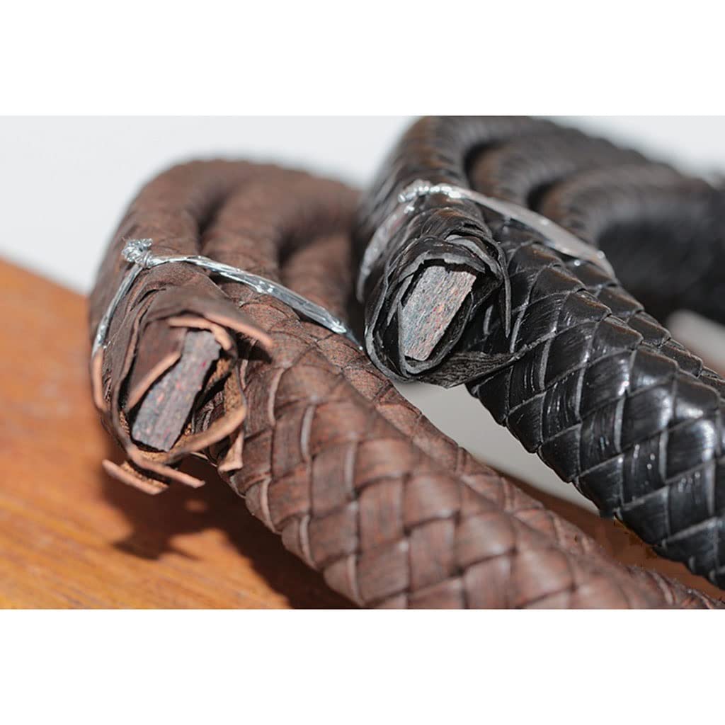 Cordoncino per gioielli in pelle, Bracciale for collana fai-da-te con corda da 12 mm × 6 che realizza accessori for gioielli in PU intrecciata marrone nero | Black