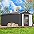 U-MAX 10x14 Shed Outdoor Storage Shed, Large Metal Outside Storage Garden Sheds & Outdoor Storage Shed Clearance, Tool Shed Outdoor Storage Lockable for Backyard, Patio and Outside Use in Dark Grey