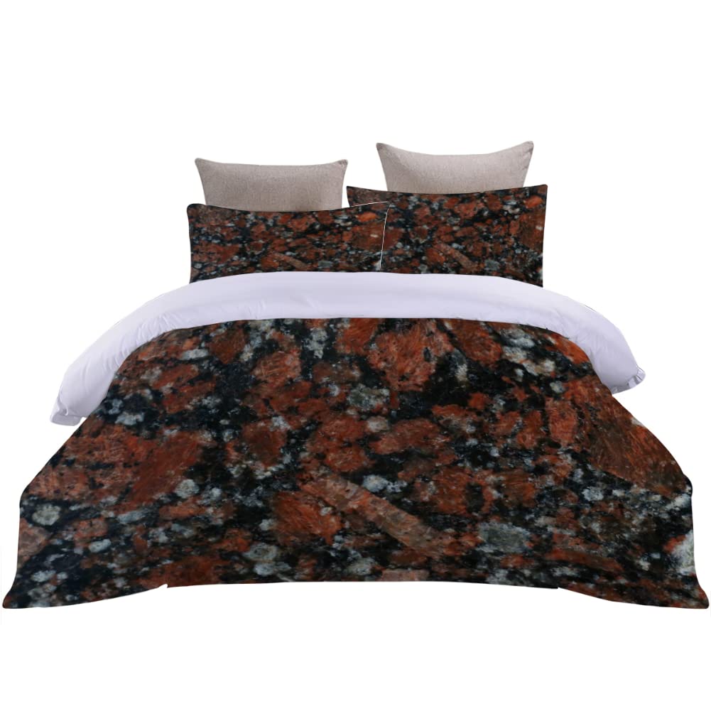 Ccfqiangtie Marble Texture Modern Minimalist Stone Pattern,Bedding Set King Size 3D Printed,Adults Teenager Girls Boys Microfiber Fluffy Kingsize Duvet,Cover Set King Size Bedding/230x220cm