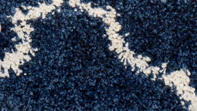 Tapete SAFAVIEH Hudson Shag 4'x6' Azul Marino y Marfil miniatura 7