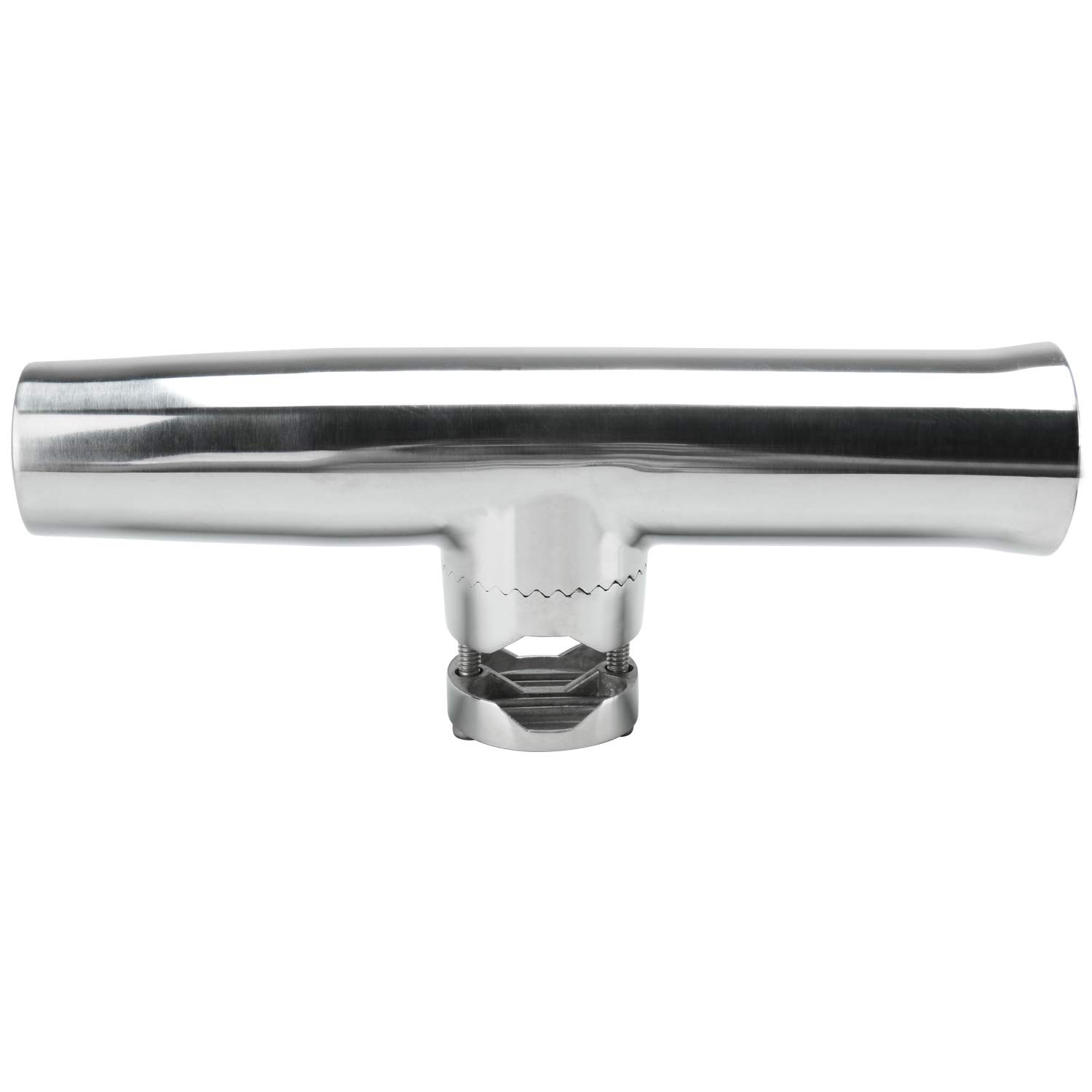 FreeTec Morsetto in Acciaio Inossidabile per Torce su Supporto per Canne da Pesca per Asta Porta rotaie 1-1/4 "a 2"