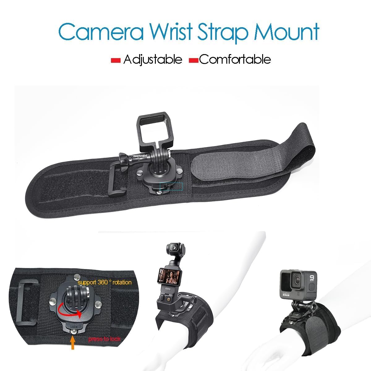 Zestaw akcesoriów do DJI Osmo Pocket3 – uchwyt na pasek piersiowy do Pocket 3, w tym pasek na głowę, uchwyt plecaka i uchwyt na nadgarstek
