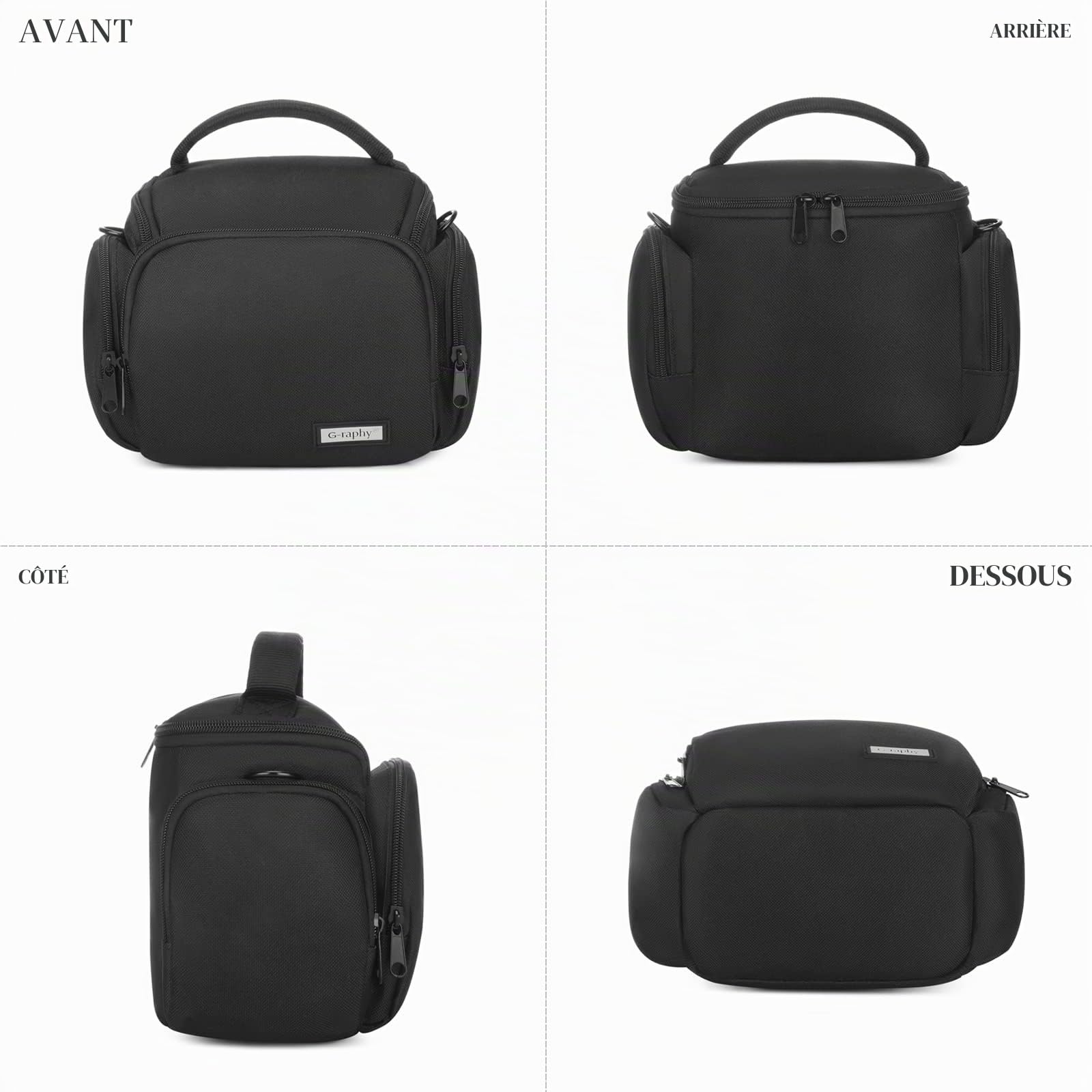 BAIGIO Housse pour Appareil Photo Reflex étanche Sacoche d'Appareil Photo Numérique Sac Bandoulière pour Canon Nikon Sony Panasonic