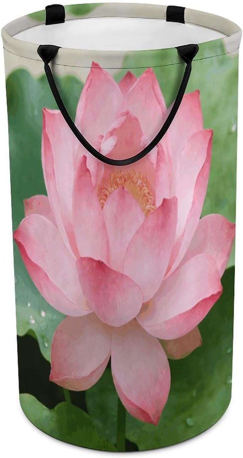 Displaying Laundry Hamper 86L Waterproof Collapsible Clothes Basket with Double Handles Freestanding Foldable Laundry Basket Large Clothes Hamper for Bathroom