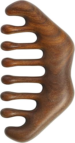 Peine de masaje de cabeza de mano, peines de masaje de cabello de dientes anchos de madera,Peine de cabeza masajeador para raspar el cuero cabelludo