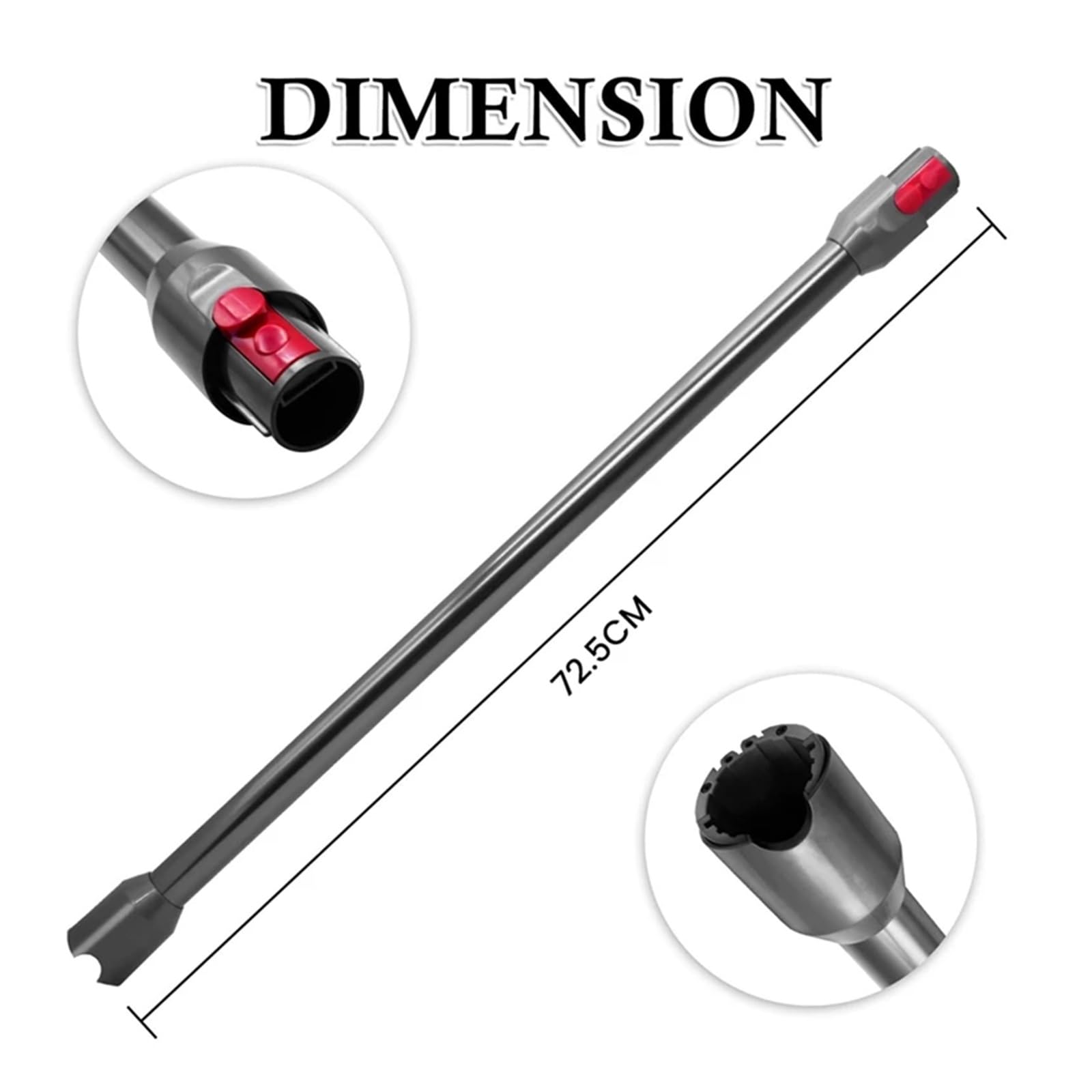Asta Di Prolunga, Compatibile Con Dyson, V10 Digital Slim/V12 Detect Slim, Aspirapolvere Senza Fili, Barra Tubolare Dritta A Sgancio Rapido-B