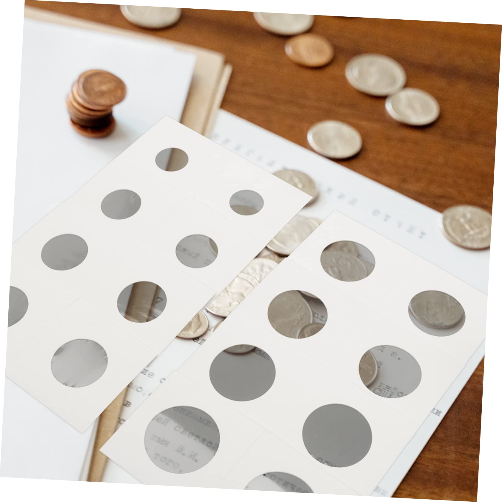 Papel Tamaño de 400 Monedas para Coleccionismo Portamonedas Piezas de Adecuado para Monedas, Adecuado para Almacenar y Exhibir