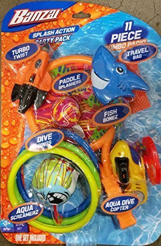 Spring & Summer Toys Banzai Splash Action Party Pack (11-Piece Combo Pack) by Banzai