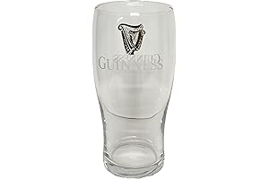 Draught Pint Glass Set: A Pair of Traditional Irish Pub-Style Glasses for Guinness Enthusiasts