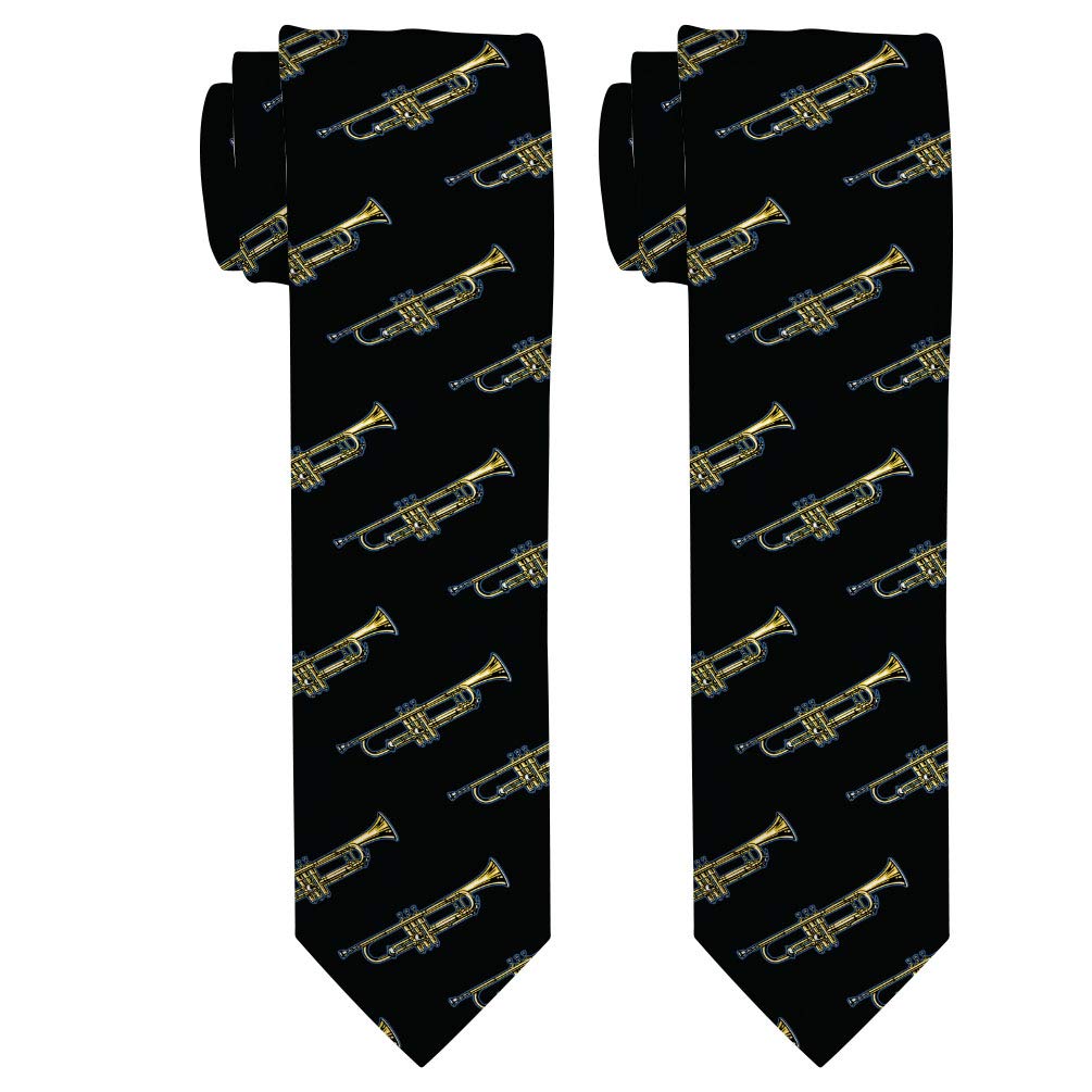 Musician Gifts for Men Brass Trumpet Tie Musical instrument Gifts for Trumpeter 2-Pack Neckties