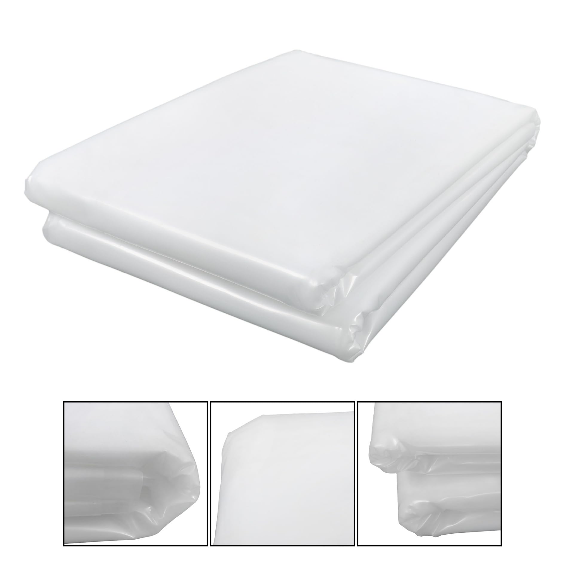 Película de plástico transparente para invernadero, 10 x 30 pies, película de plástico de invernadero de 6 mm de grosor, película de polietileno transparente