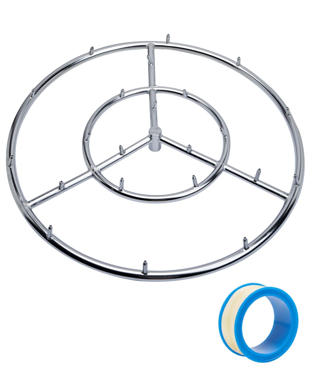 Buy PRO 24 Inch Round Fire Pit Burner Ring, Jet Burner Ring for Natural