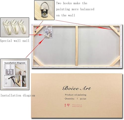 Miniatura 7 de Boiee Arte, 24 x 36 pulgadas, pintada a mano, hermosa chica de ballet en vestido colorido, pinturas al óleo verticales, figura abstracta, arte de