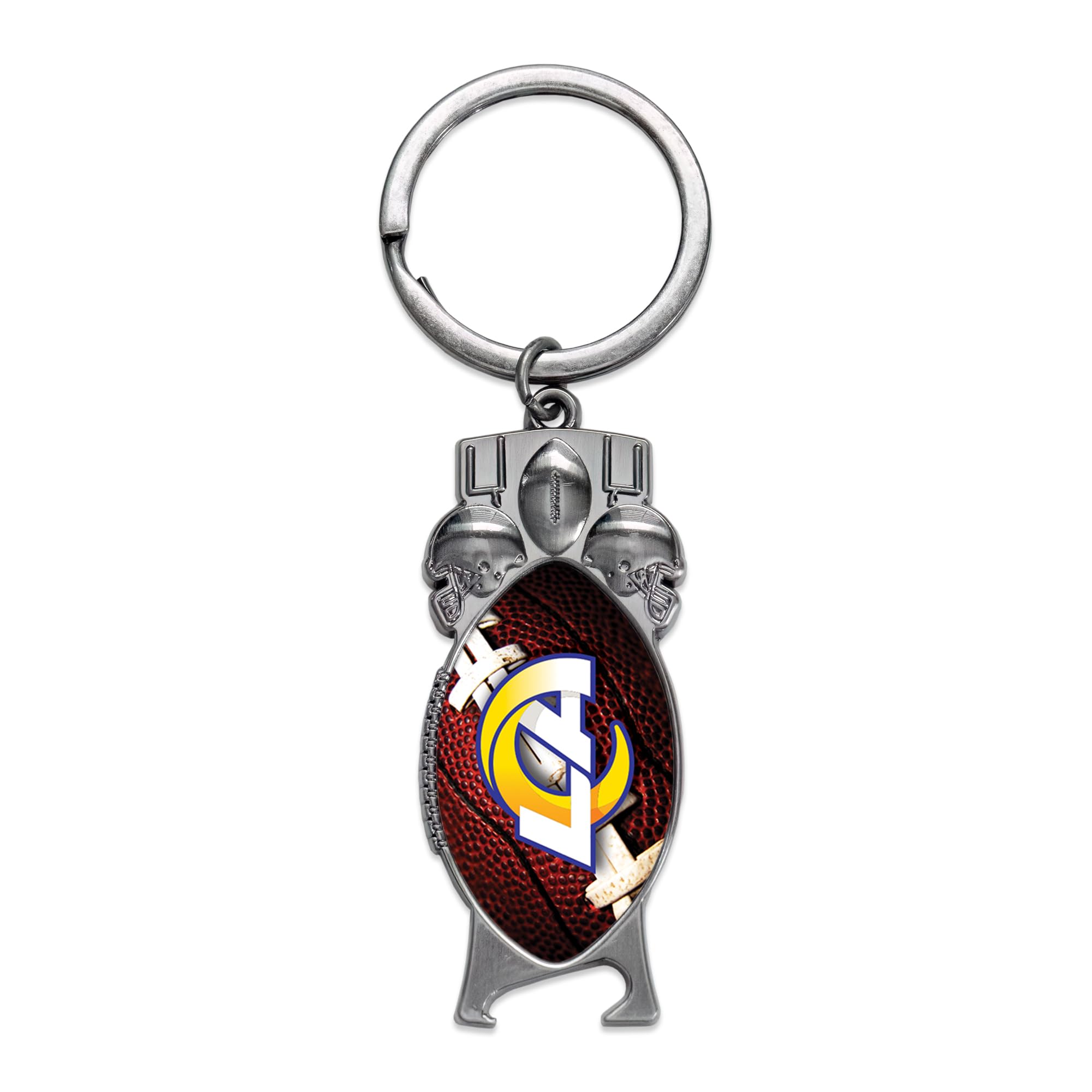 Rico Industries NFL Football Los Angeles Rams Sculpted Bottle Opener Keychain - Car Accessory