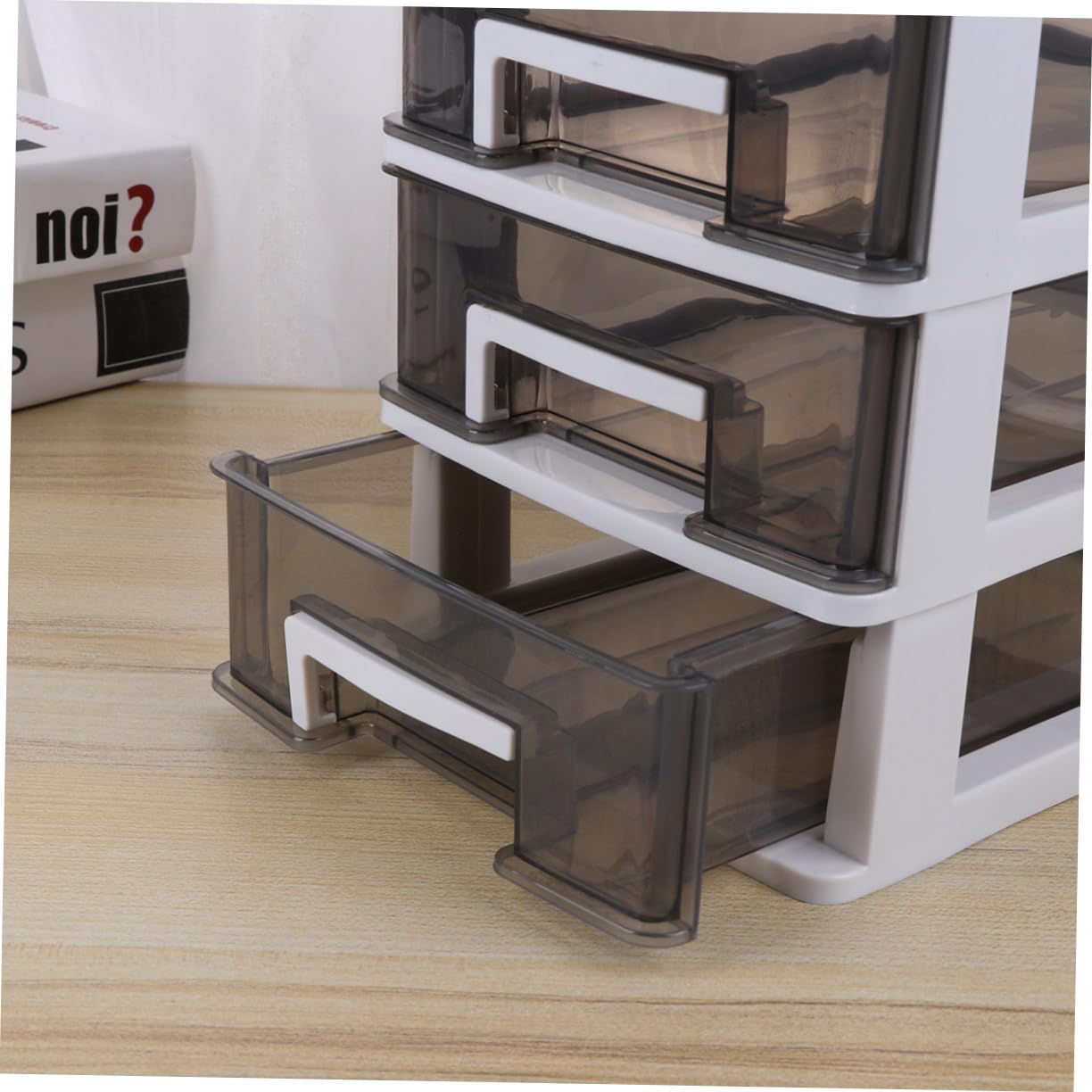 Healeved Organizador de Cajas de Plástico Transparente de 4 Capas Cajones