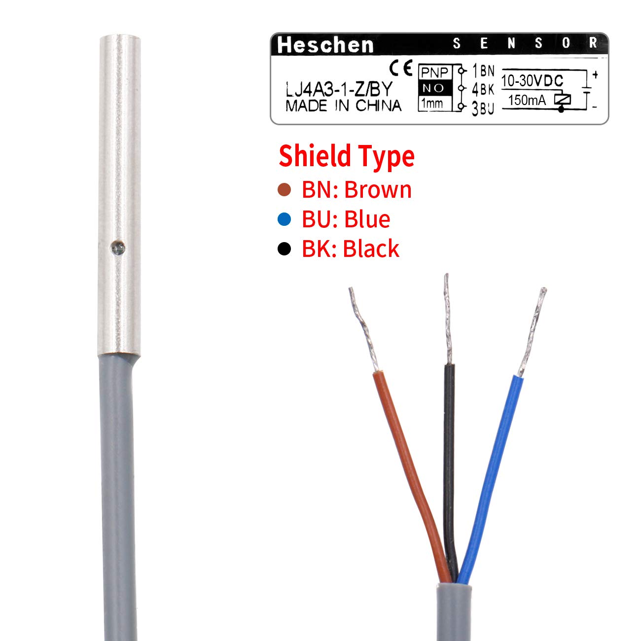 Sensore Di Prossimità Induttivo M4 LJ4A3-1-Z/BY - 1mm, 10-30VDC, PNP NO