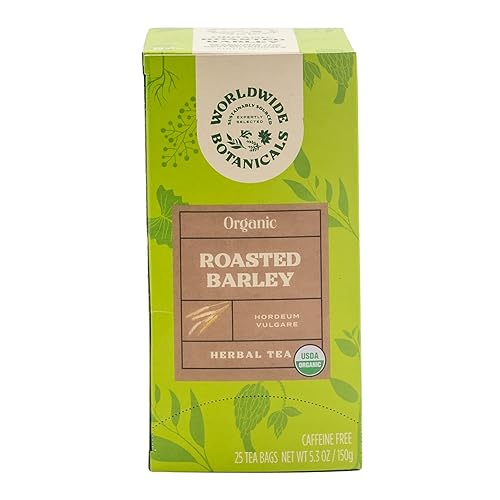 Worldwide Botanicals Té orgánico de cebada tostada 3 veces más hierbas con 0.21 oz por bolsa de té también conocido como Mugicha, Boricha,