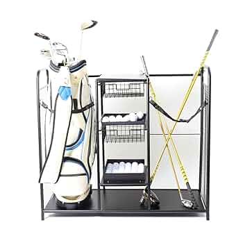 ゴルフ収納ラック ゴルフバッグオーガナイザー ガレージ用 ゴルフクラブホルダー 71-ge8mmoBL._UF350,350_QL80_.jpg