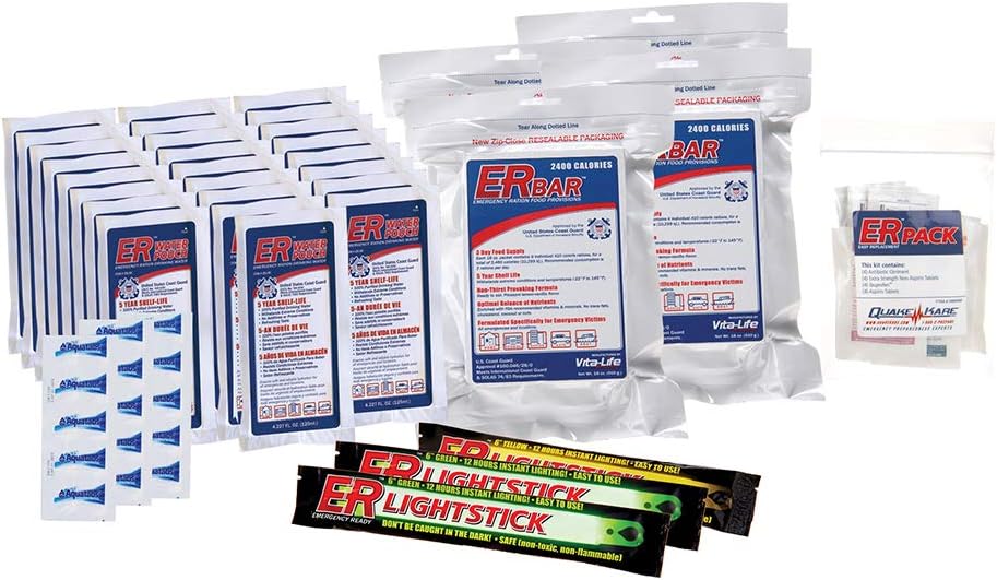 ER Emergency Ready 4 Person Survival Kit Replacement Pack, SK4ERP