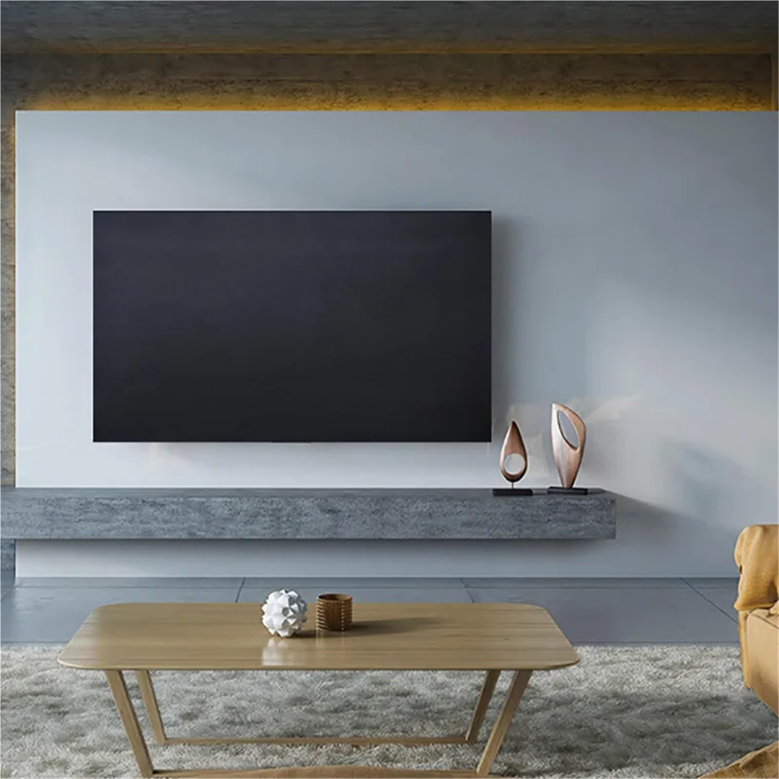 Copertura per monitor del computer, in morbido tessuto elastico, antipolvere, antigraffio, resistente agli spruzzi, per TV LCD da 43", 49", 49", 45" (grigio, 49")