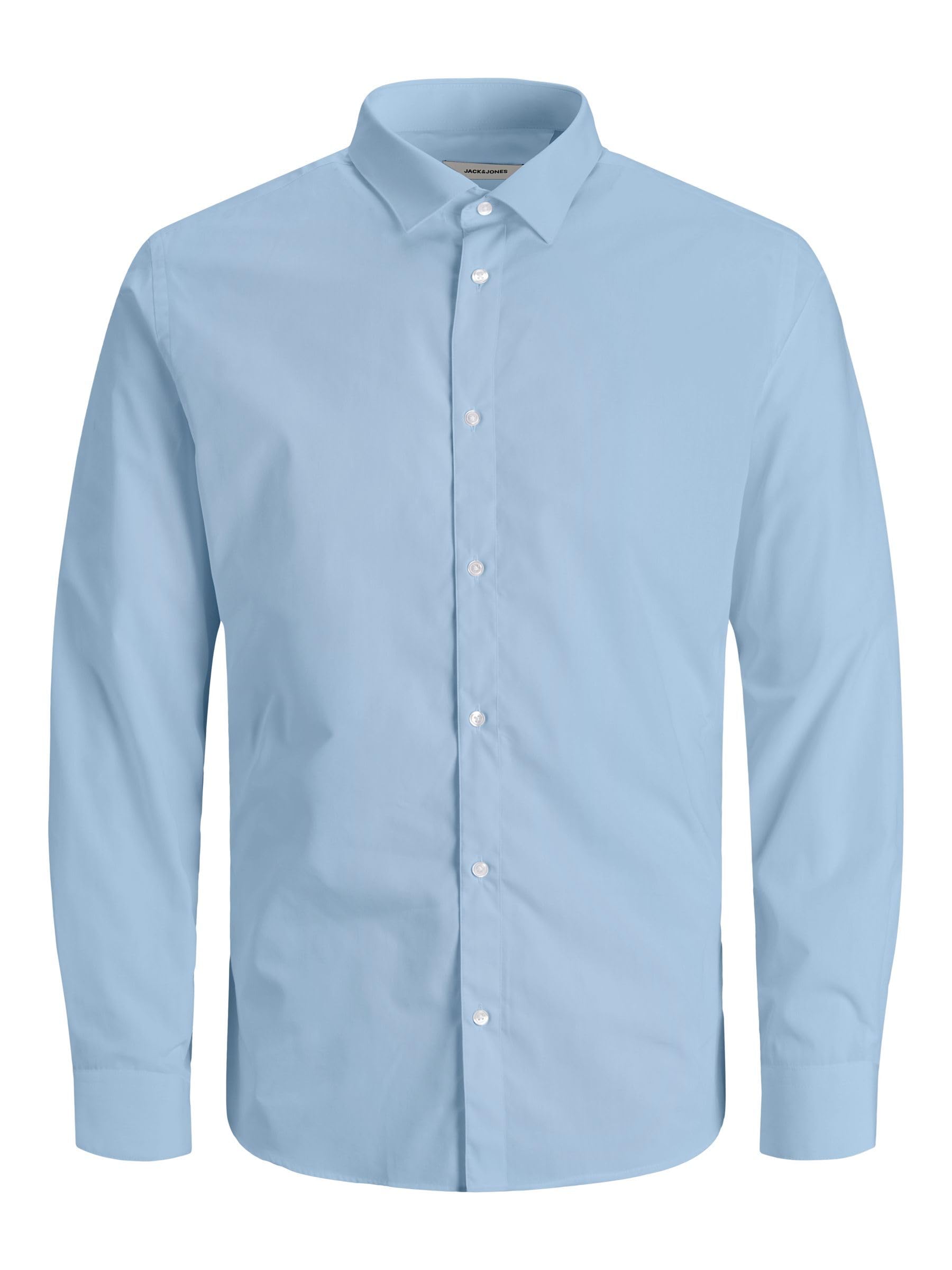 JACK & JONES Men's Jjjoe Shirt Ls Plain Noos Pls, Cashmere Blue, 6XL