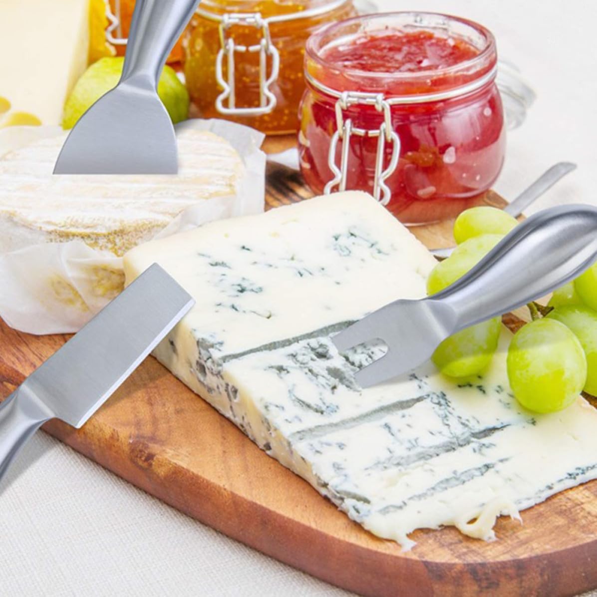 Stainless Steel Cheese Slicer Set, Six Piece Butter Knife Collection