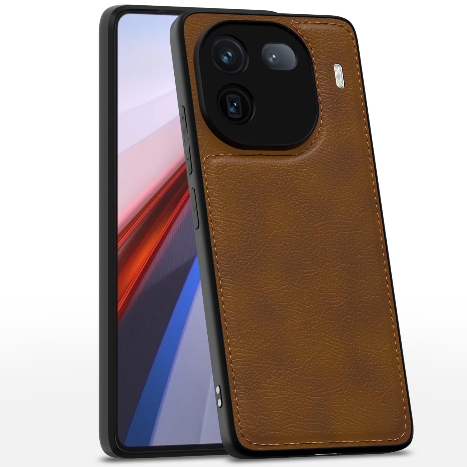 Pikkme iQOO 12 5G Back Cover | Flexible Pu Leather | Full Camera Protection | Raised Edges | Super Soft-Touch | Bumper Case for iQOO 12 5G (Brown) (B0D7987TBL) Amazon Price History, Amazon Price Tracker