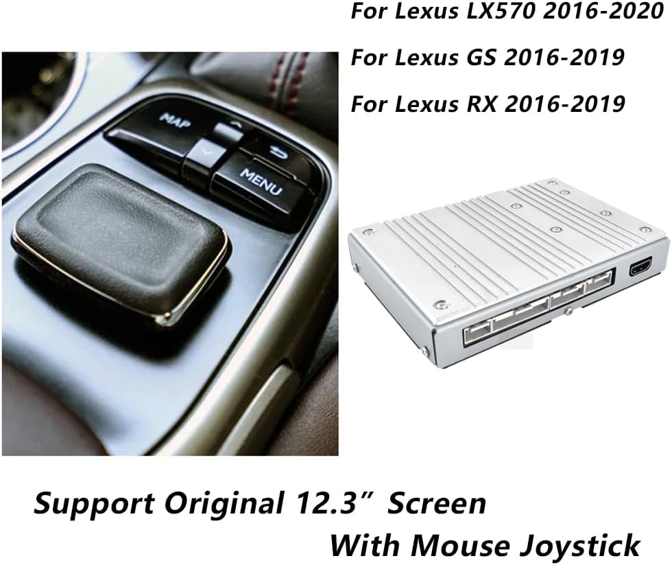 Lexus car interior with mouse joystick and the decoding box