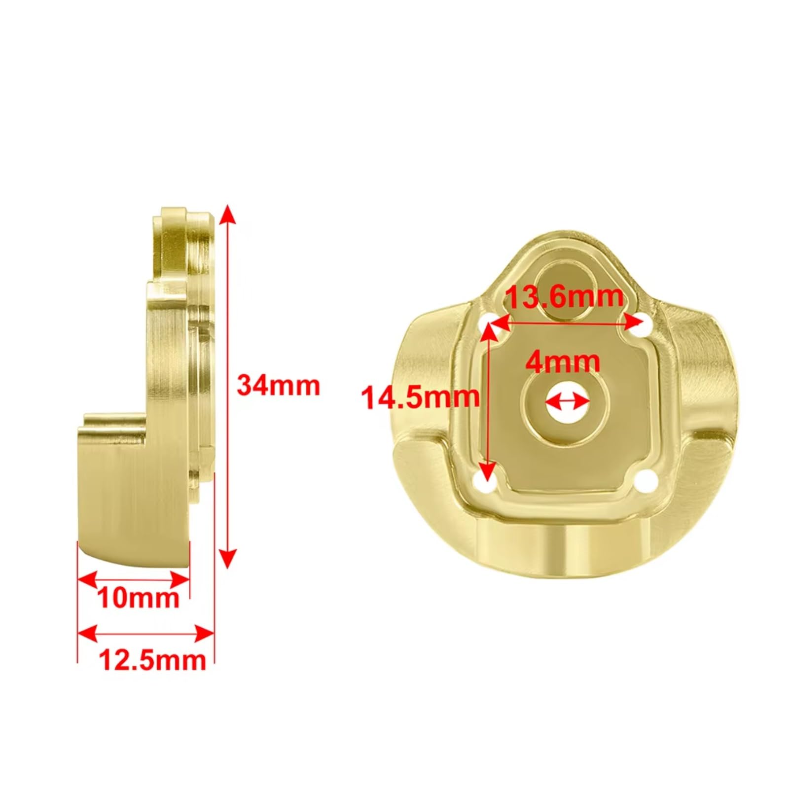 Pour Axial UTB18 Pour Capra 1/18 2 Couvercles De Portillons Extérieurs En Laiton Pour Modèles Réduits Pour Buggy RC Accessoires De Mise À Niveau Composants Crawlers Rc