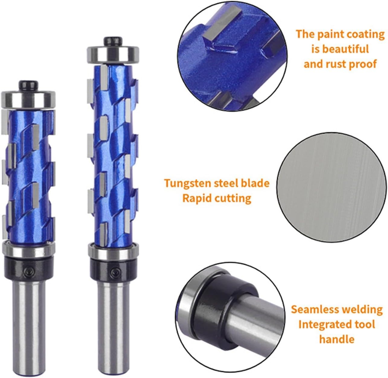 Shank Double Bearing Flush Trim Router Bit Flutes for Wood and Composites Straight Router Bit with Bearing