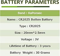 Vista 2 de Batería CR2025 2025 3V (50 paquetes)