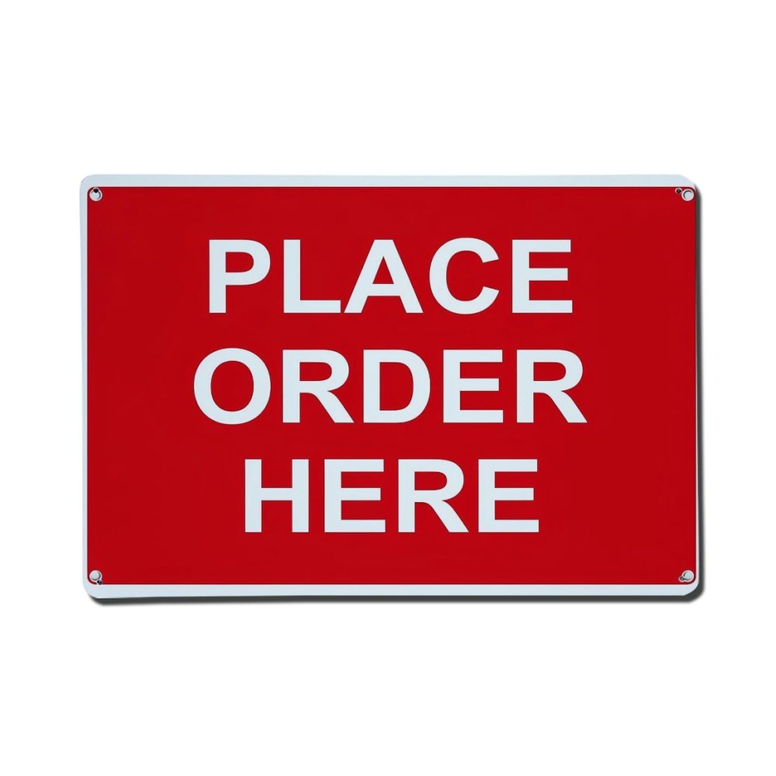 Nestemfo Vintage Place Order Here Sign Tin Sign Metal Sign, Living Room,Bar, Home, Bedroom Wall Decor,Retro Metal Poster 8X12 Inches