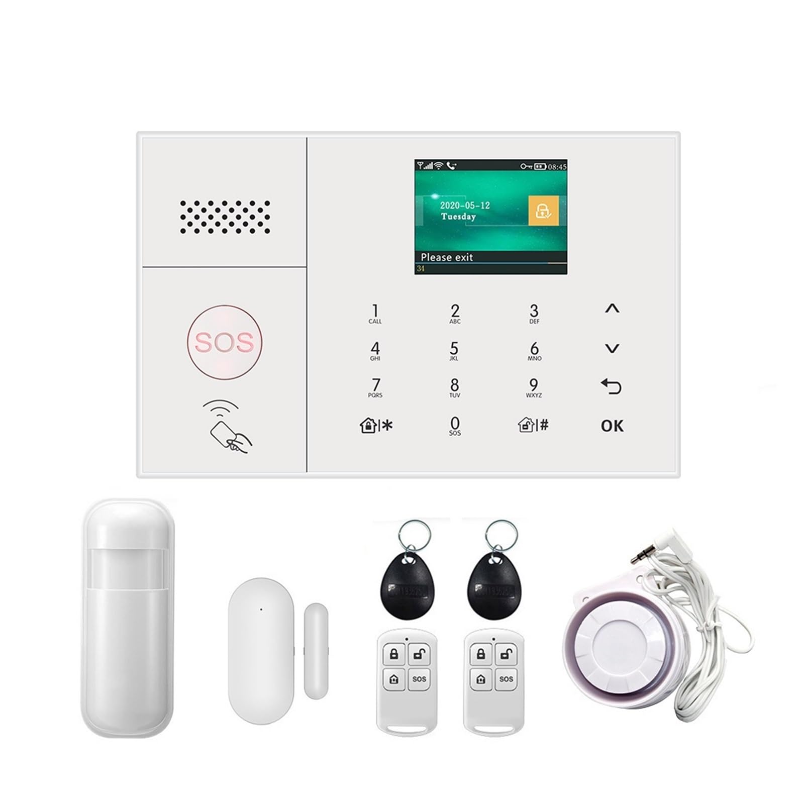 Sistemi di Sicurezza per La Casa Wireless Home WiFi gsm Sicurezza Domestica con di Allarme antifurto sensore rilevatore di Movimento(G)