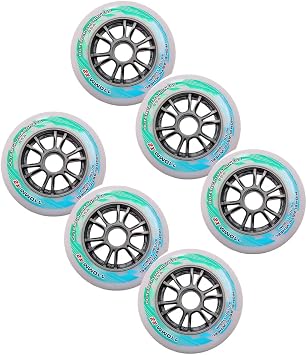 6 Pack Inline Skate Wheels, 85A Roller Skate Wheels, Sliding Roller Skating Replacement Wheel Durable Tire 90mm 100mm 110mm