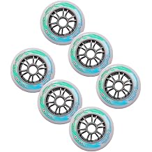 6 Pack Inline Skate Wheels, 85A Roller Skate Wheels, Sliding Roller Skating Replacement Wheel Durable Tire 90mm 100mm 110mm