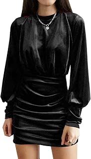 فستان نسائى أسود قطيفة انيق