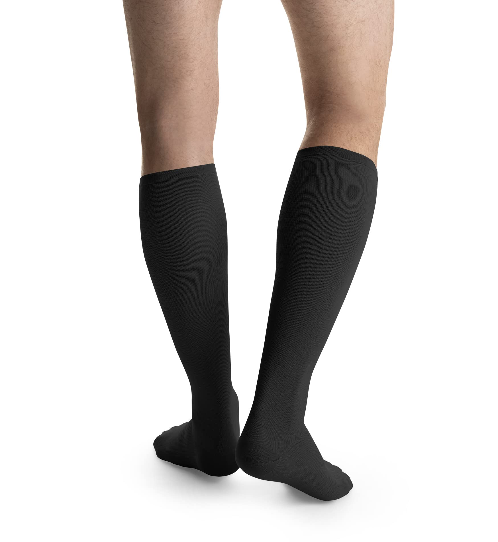 JOBST Chaussettes de voyage pour homme et femme - Aide à prévenir la thrombose en voyage - Douces et respirantes grâce à 33% de coton - Noir - Taille 4