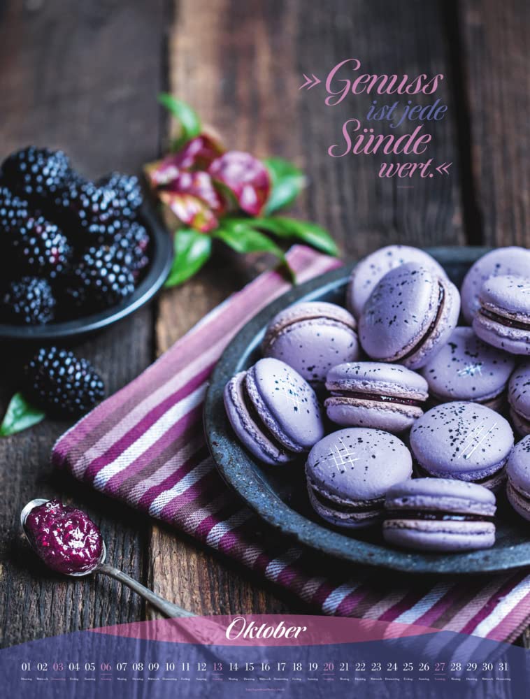 Art Culinaire Kalender 2024, Wandkalender mit Zitaten im Hochformat (50x66 cm) - Lifestyle-Kalender für Küche, Kochliebhaber und Gourmets