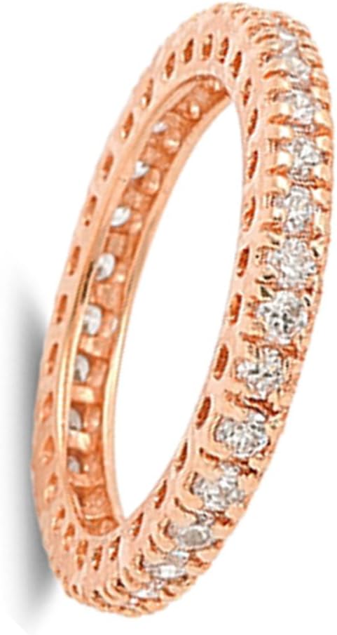 CHOOSE YOUR COLOR Sterling Silver Eternity Ring