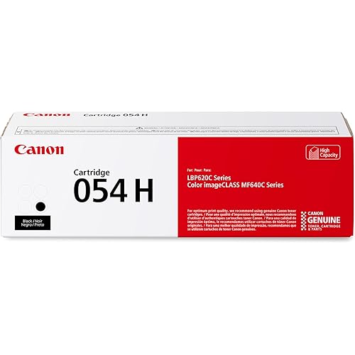 Canon Genuine 054 Black Toner Cartridge High Capacity Compatible with LBP622Cdw, LBP623Cdw, MF641Cdw, MF642Cdw, MF644Cdw