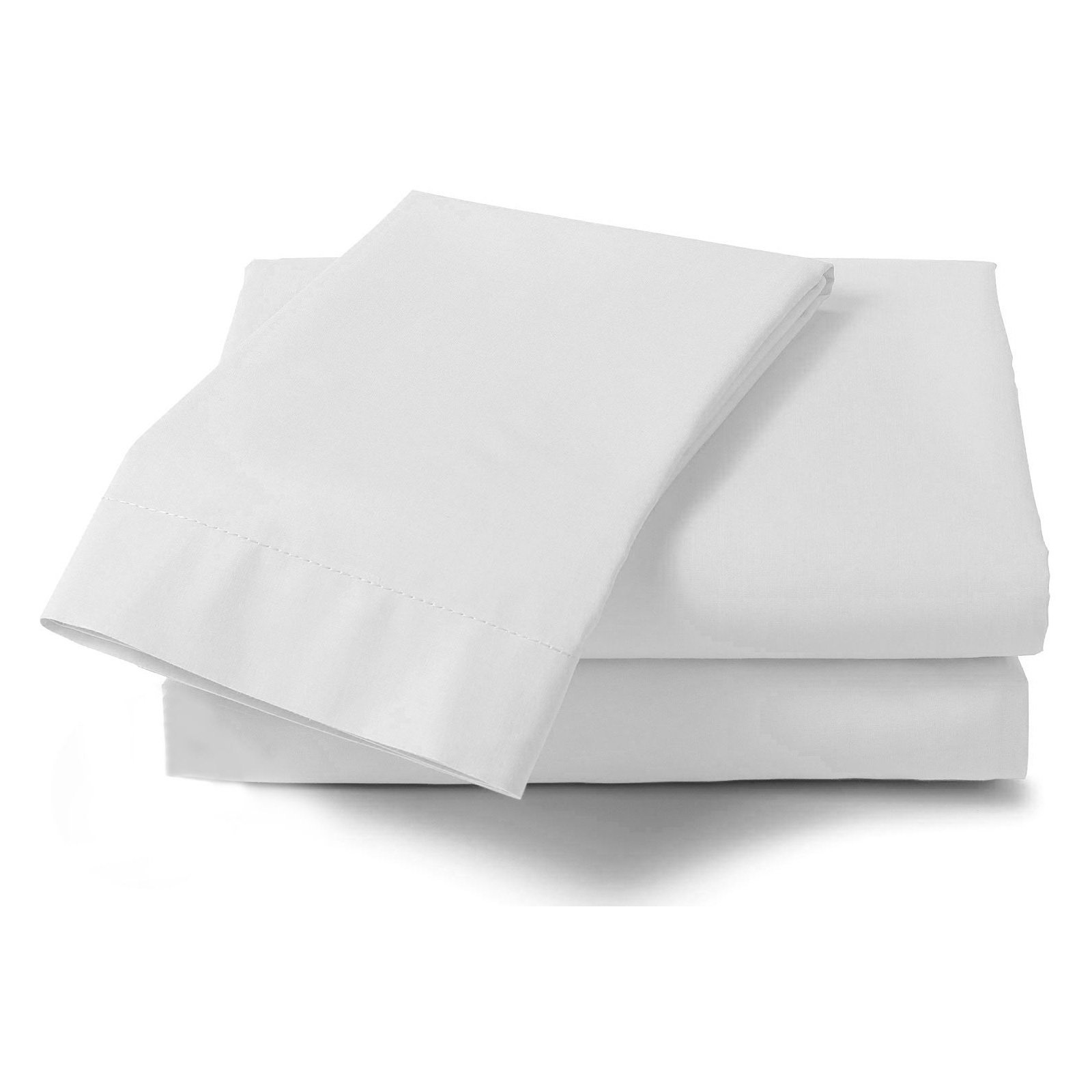 Just Contempo Plain Percale Fitted Sheet, Single, White