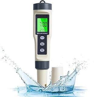 Flintronic PH-Meter mit LCD-Hintergrundbeleuchtung, Wasserqualitätsprüfer für pH/TDS/EC/Temperatur, für Trinkwasser/Aquarium/Schwimmbad