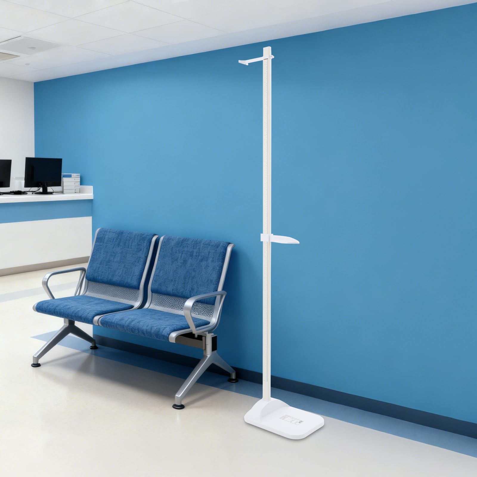 Stadiometro portatile 20–210 cm con display a doppia scala, altimetro digitale, barra di misurazione dell'altezza rimovibile, ideale per casa, scuola e ospedale