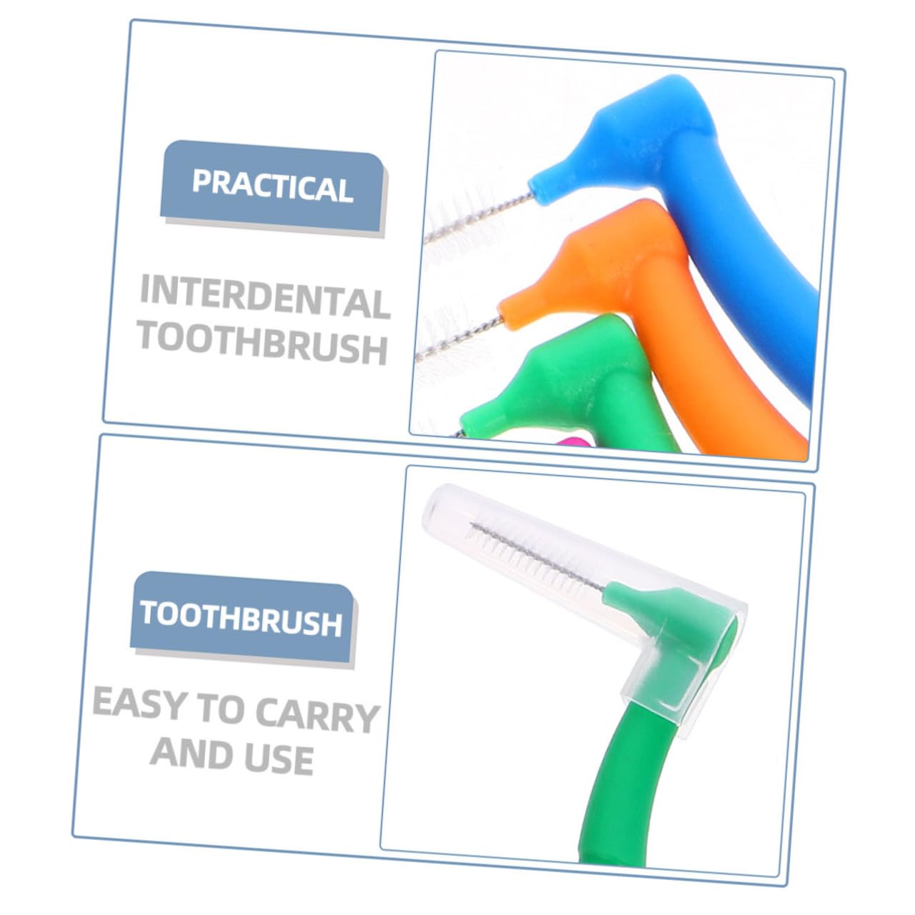 VALICLUD 3 Set Spazzolino Interdentale Facile Spazzolino Da Denti Interdentali A Forma Di Spazzola Per Il Detergente Spazzolino Compatto Spazzolino Da Denti Da Viaggio Plastica 30 Pezzi*3