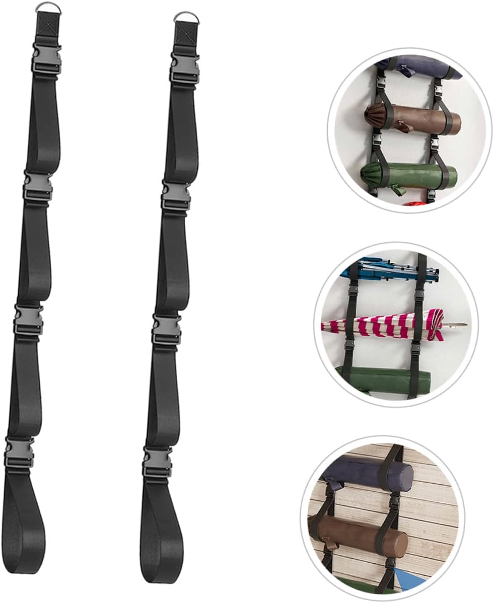 2pcs Adjustable Wall Storage Straps for Garage, Wall-mounted Multi-use Hanging Storage Rack, Convenient Heavy-duty Organizer for Garage and Workshop