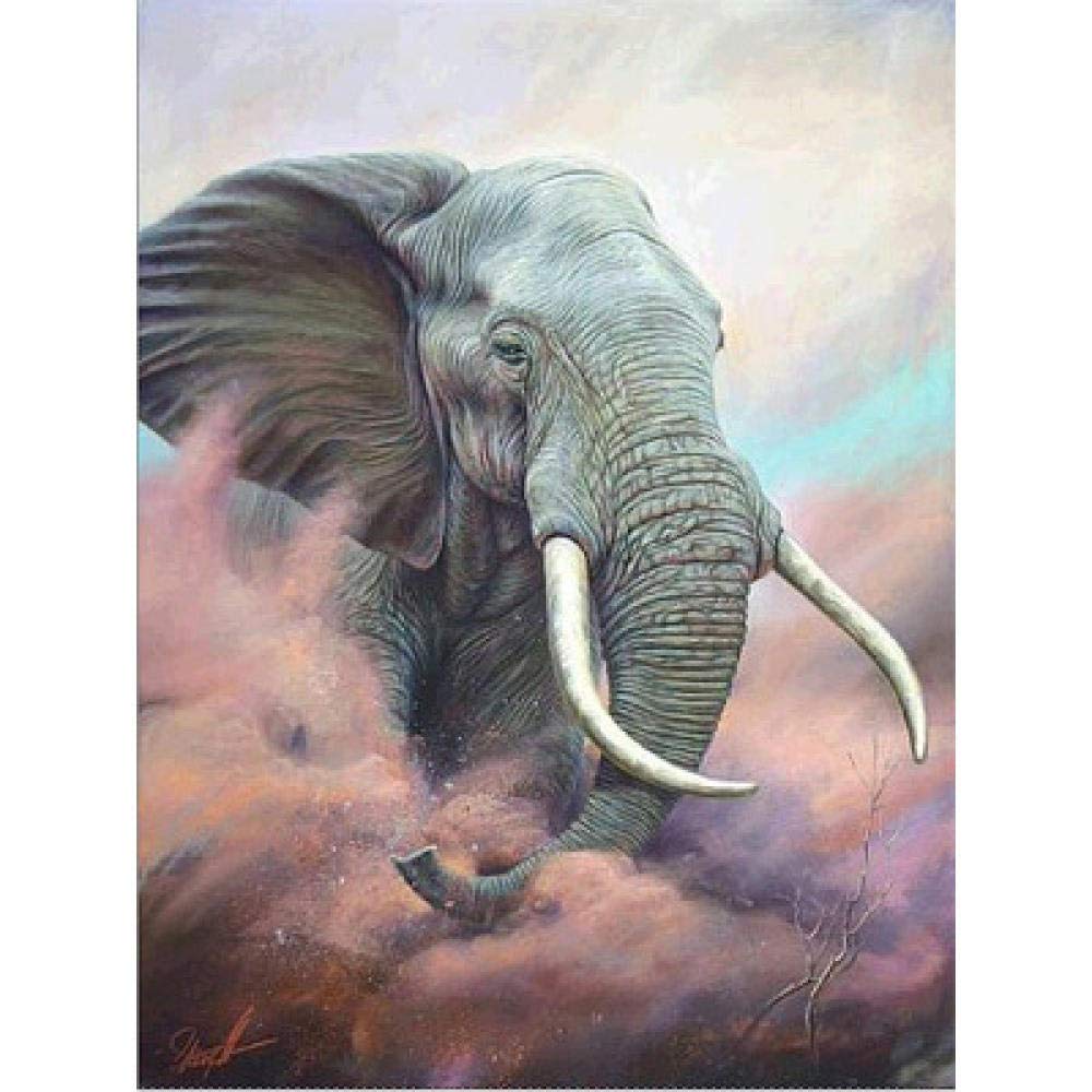 Peinture diamant éléphant 5D kit mosaïque haut de gamme de 50x60 cm